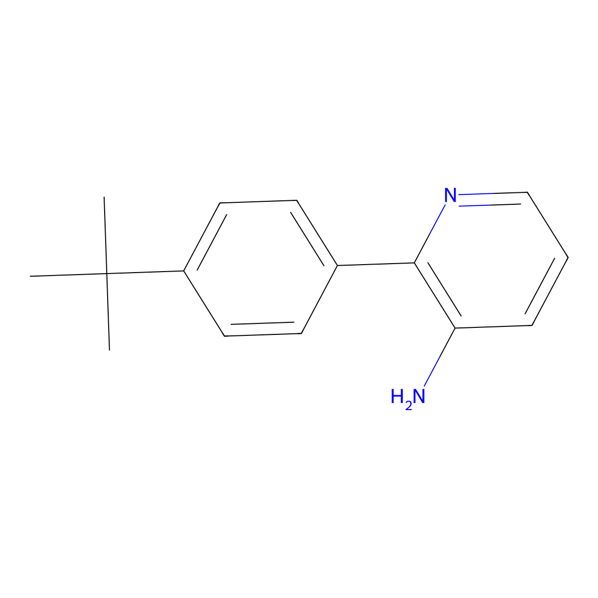 2-(4-(tert-Butyl)phenyl)pyridin-3-amine molecular structure, CAS 1368645-61-7