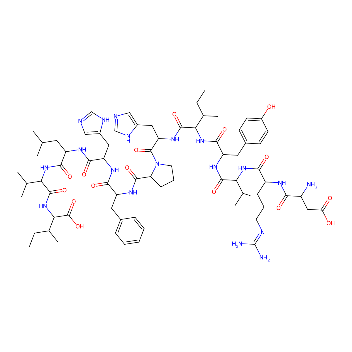Angiotensin (1-12) (human) molecular structure, CAS 136865-09-3