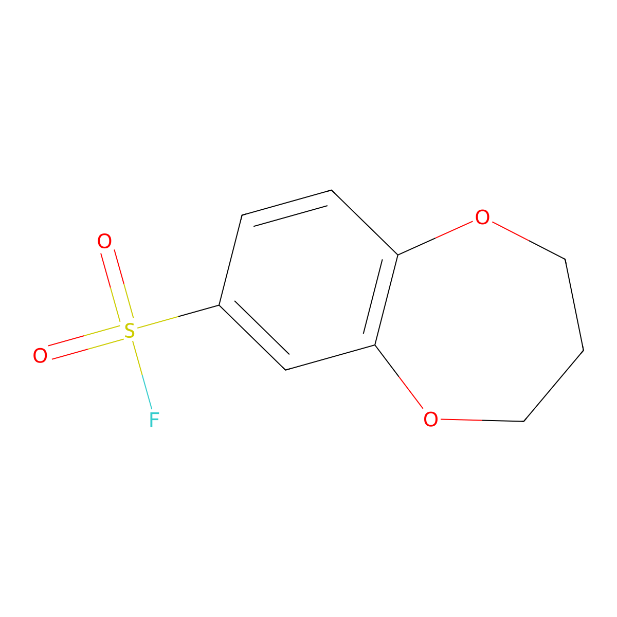3,4-Dihydro-2H-1,5-benzodioxepine-7-sulfonyl fluoride molecular structure, CAS 1368650-45-6