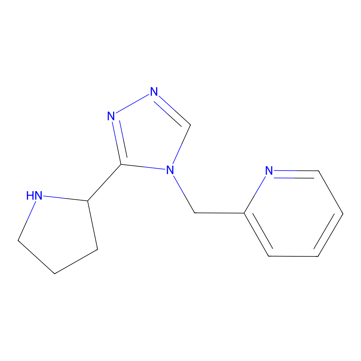 2-{[3-(pyrrolidin-2-yl)-4H-1,2,4-triazol-4-yl]methyl}pyridine molecular structure, CAS 1368651-19-7