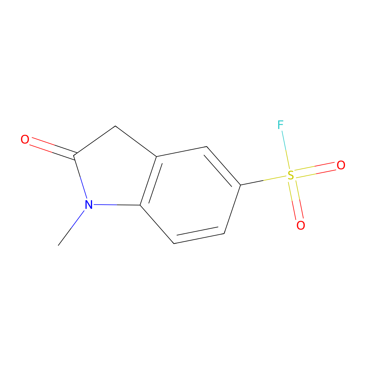 1-Methyl-2-oxo-2,3-dihydro-1H-indole-5-sulfonyl fluoride molecular structure, CAS 1368652-03-2