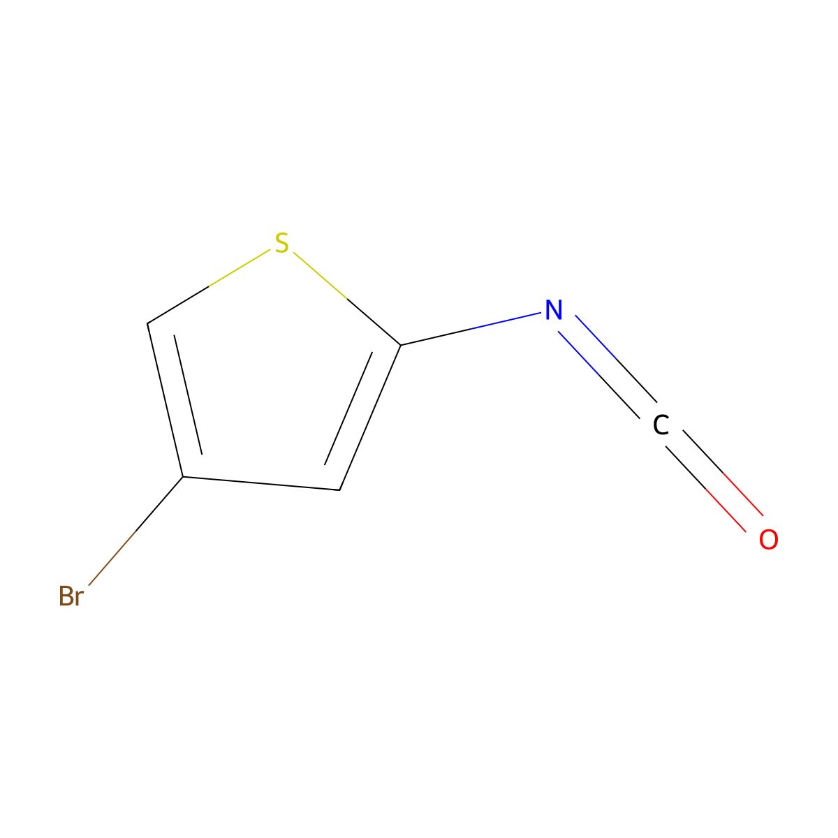 4-Bromo-2-isocyanatothiophene molecular structure, CAS 1368654-04-9