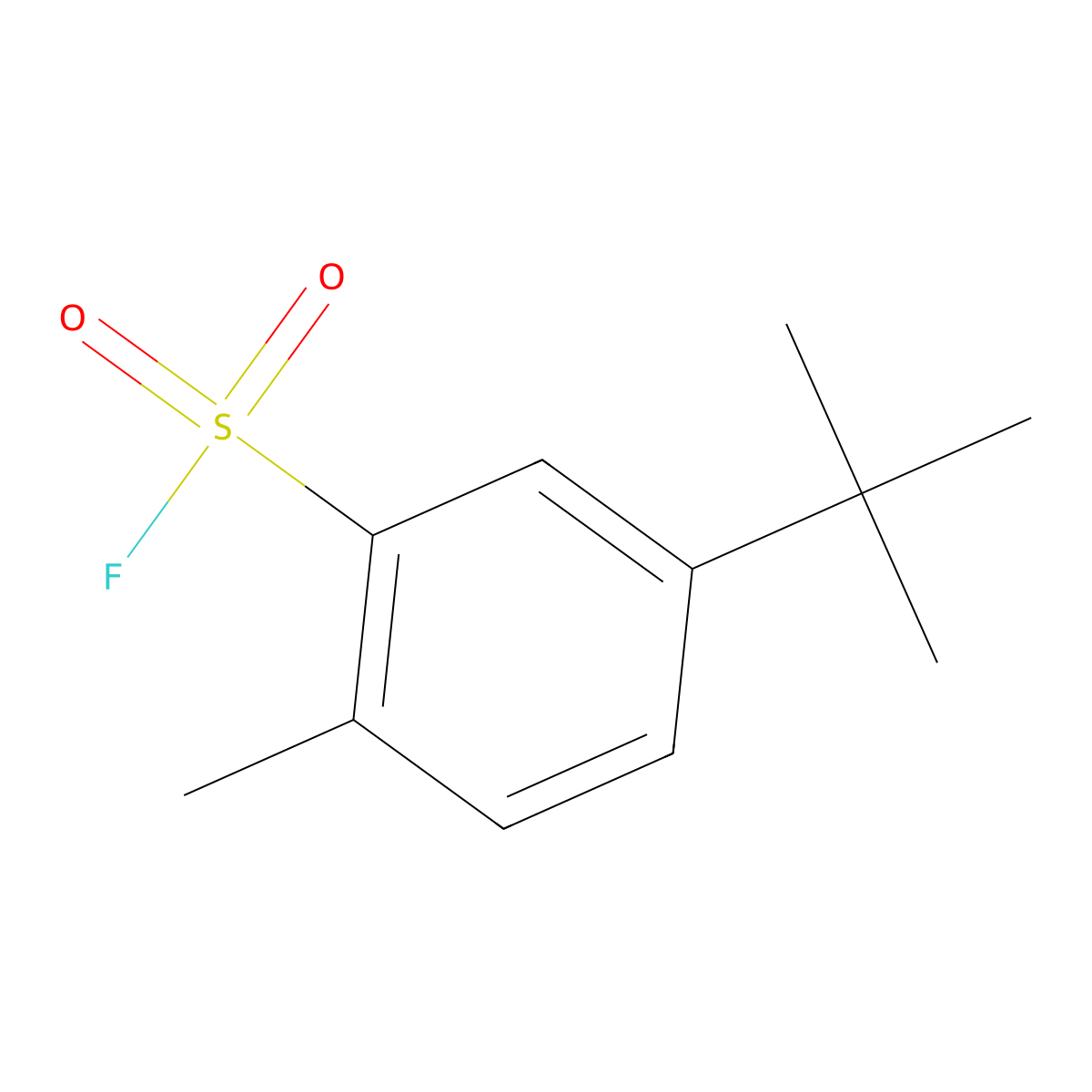 5-Tert-butyl-2-methylbenzene-1-sulfonyl fluoride molecular structure, CAS 1368654-28-7