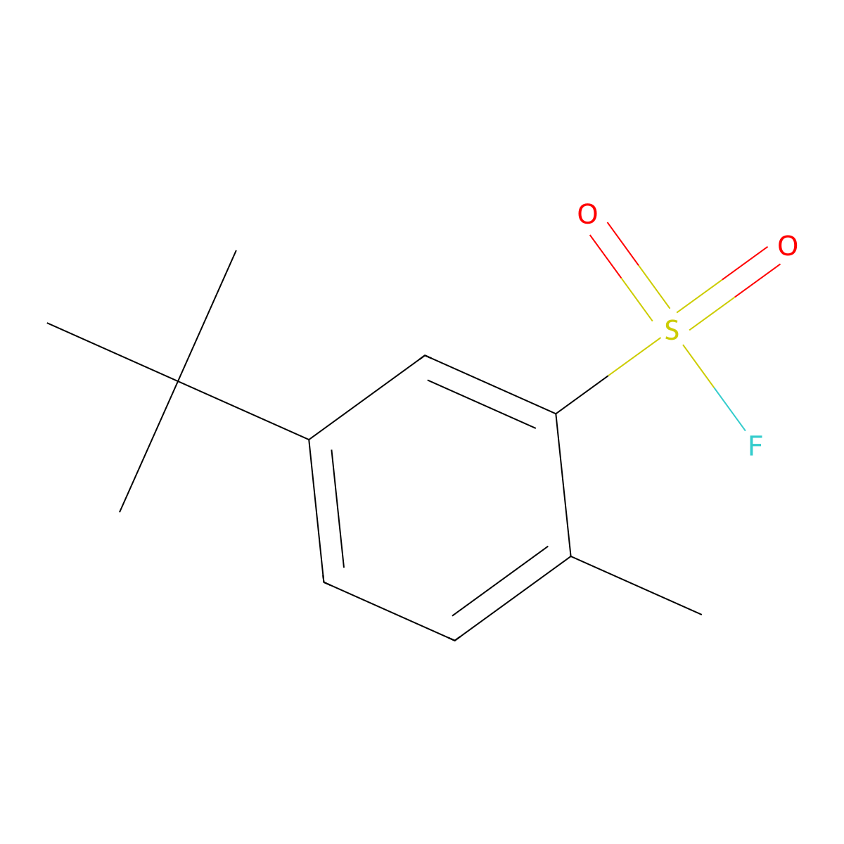 5-Tert-butyl-2-methylbenzene-1-sulfonyl fluoride molecular structure, CAS 1368654-28-7