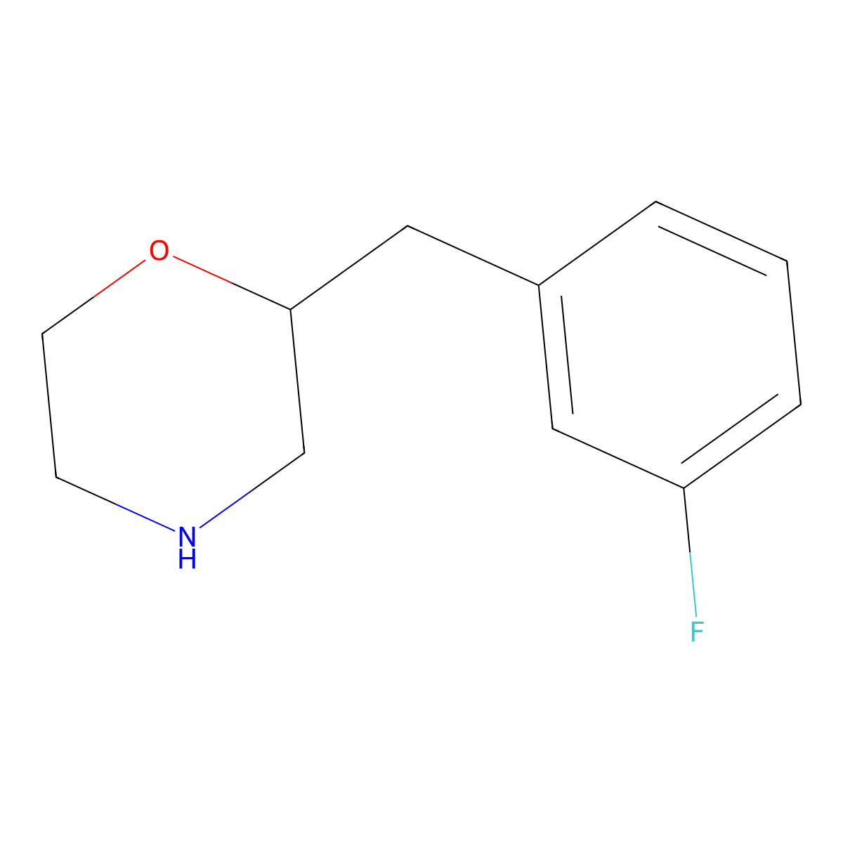 2-(3-Fluorobenzyl)morpholine molecular structure, CAS 1368655-25-7