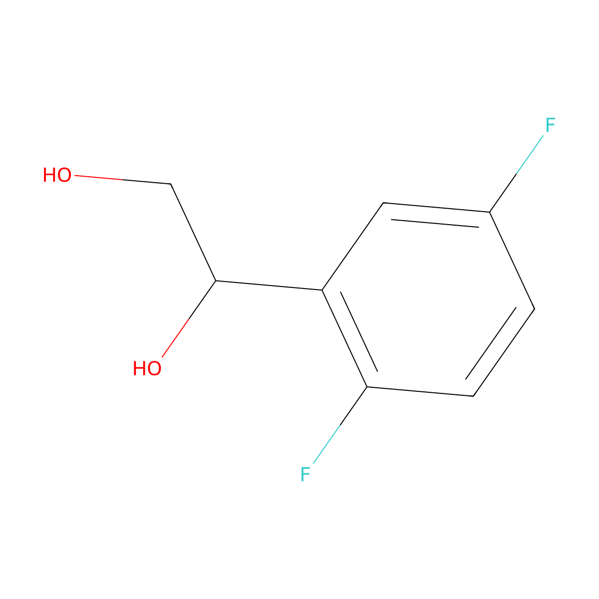 1-(2,5-Difluorophenyl)ethane-1,2-diol molecular structure, CAS 1368658-29-0