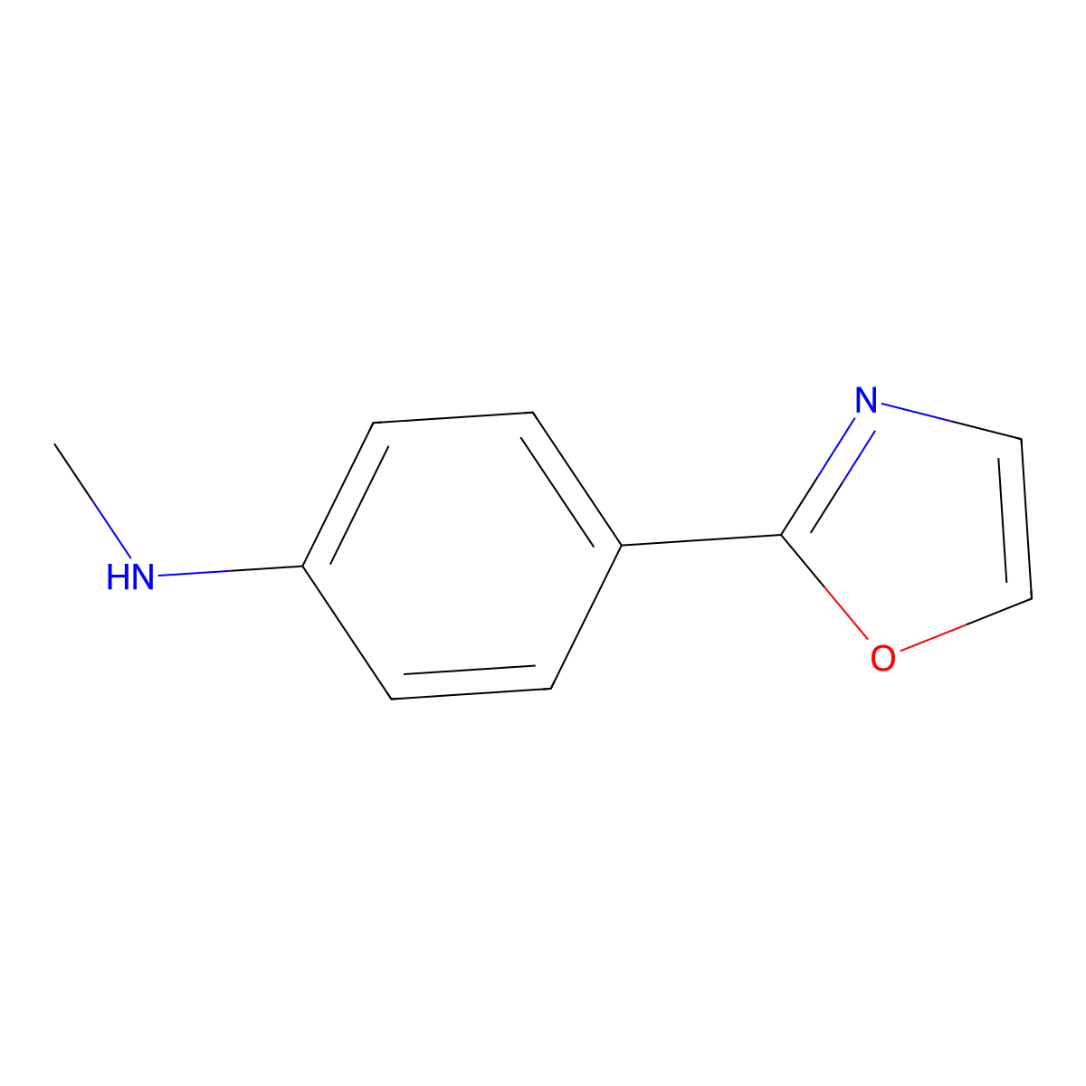 N-Methyl-4-(oxazol-2-yl)aniline molecular structure, CAS 1368659-13-5