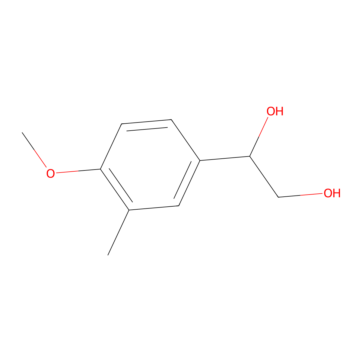 1-(4-Methoxy-3-methylphenyl)ethane-1,2-diol molecular structure, CAS 1368659-81-7