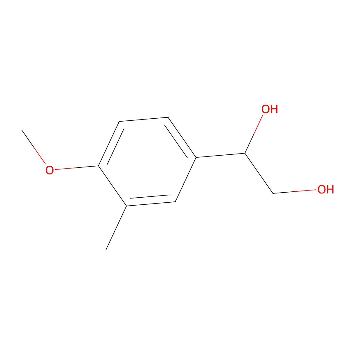 1-(4-Methoxy-3-methylphenyl)ethane-1,2-diol molecular structure, CAS 1368659-81-7