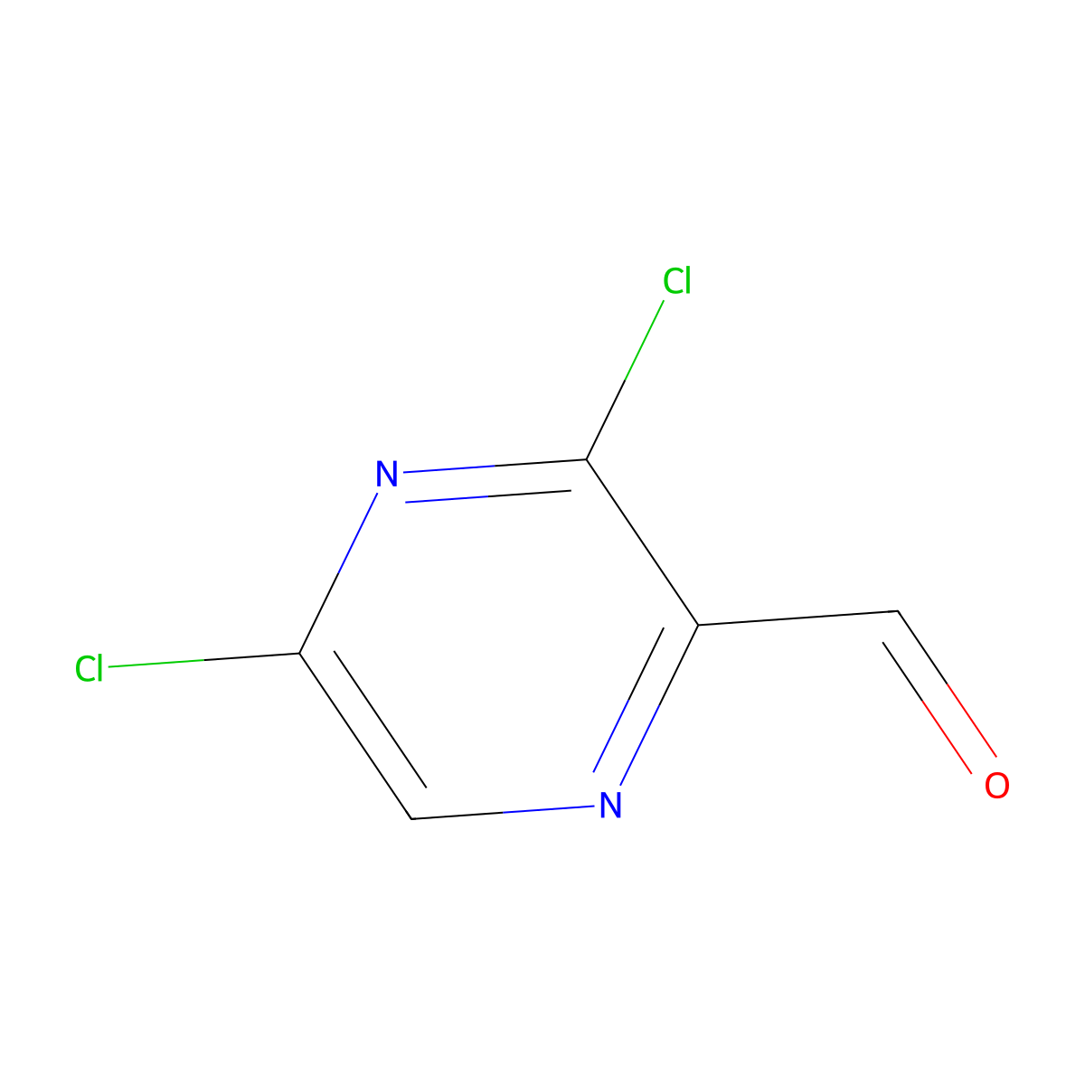 3,5-Dichloropyrazine-2-carbaldehyde molecular structure, CAS 136866-27-8