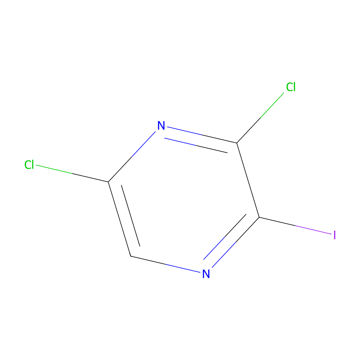 3,5-Dichloro-2-iodopyrazine molecular structure, CAS 136866-30-3