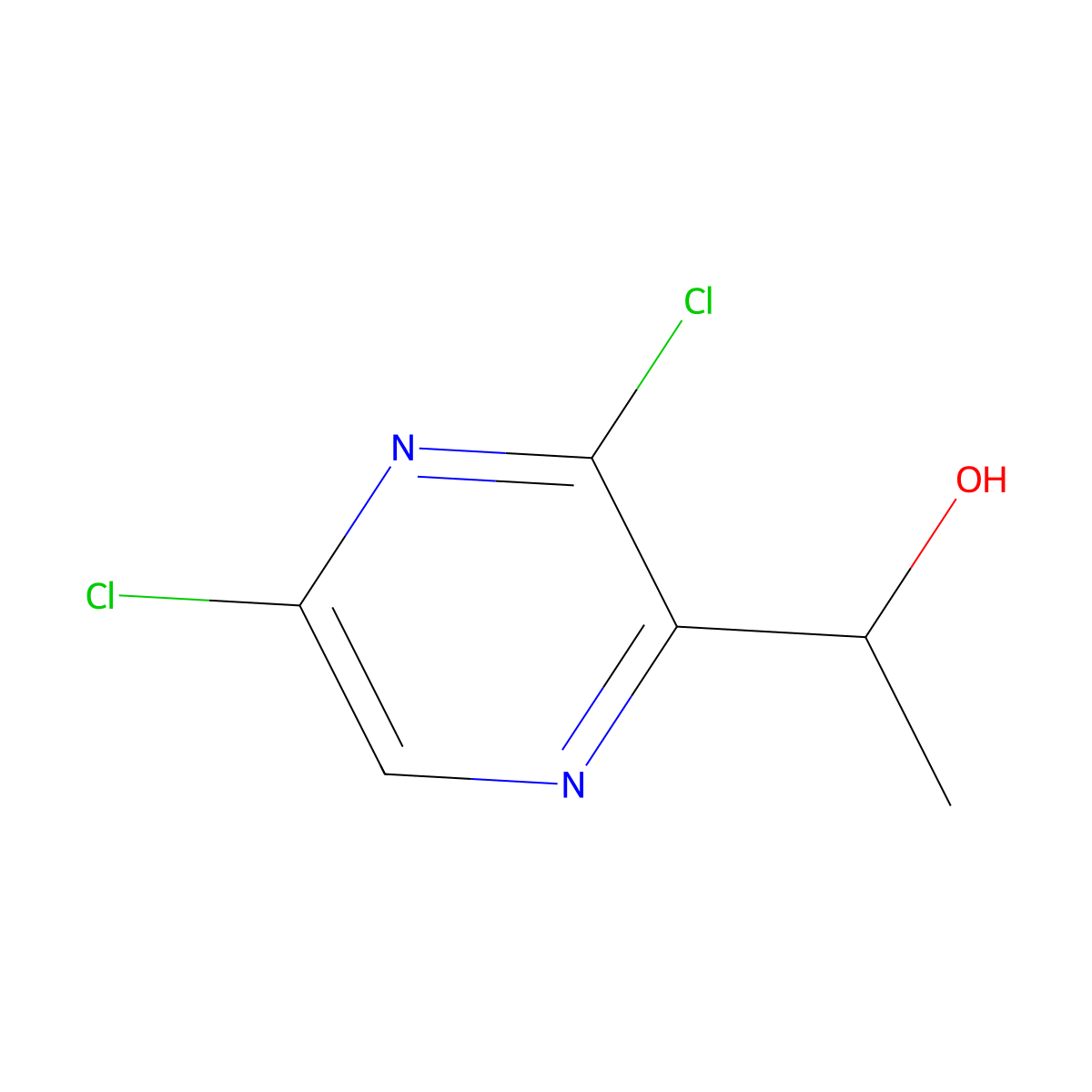 1-(3,5-Dichloropyrazin-2-yl)ethanol molecular structure, CAS 136866-33-6
