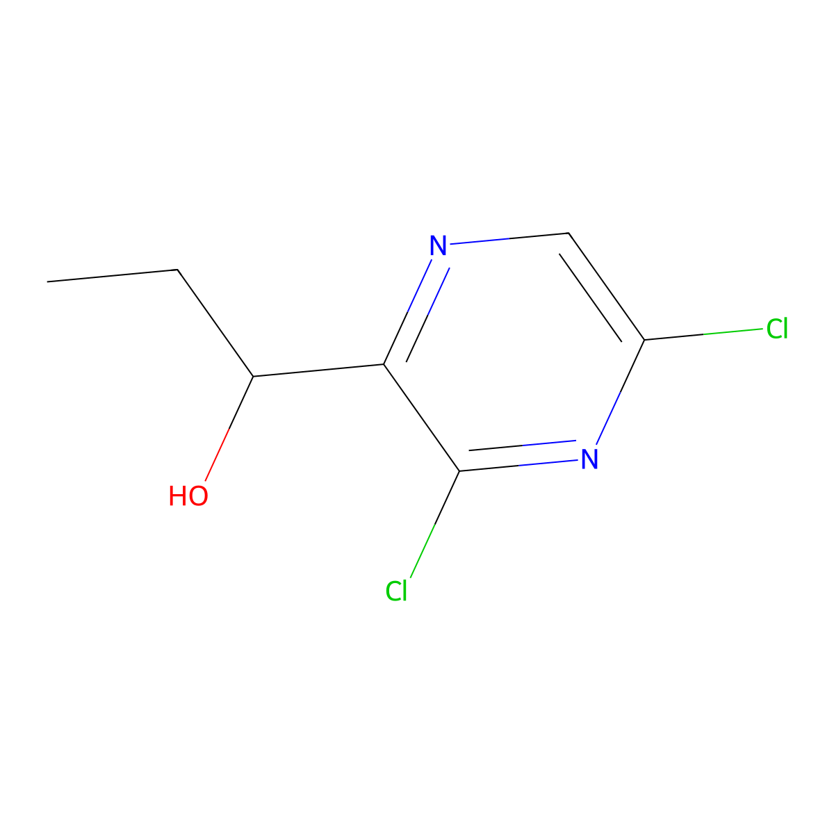 1-(3,5-Dichloropyrazin-2-yl)propan-1-ol molecular structure, CAS 136866-34-7