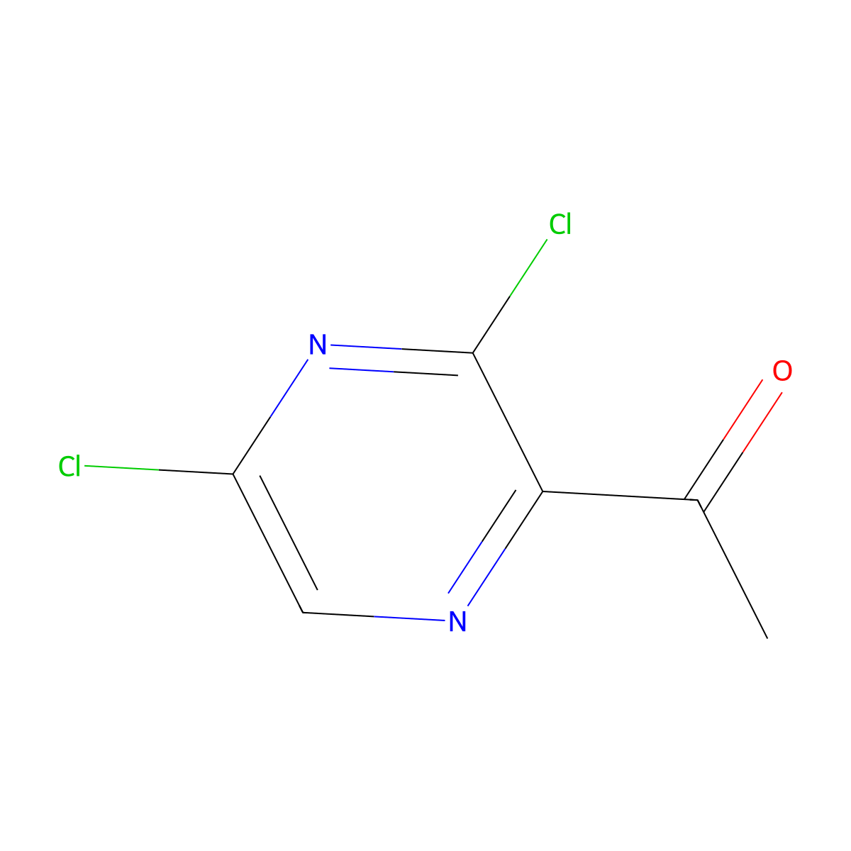 1-(3,5-Dichloropyrazin-2-yl)ethan-1-one molecular structure, CAS 136866-39-2