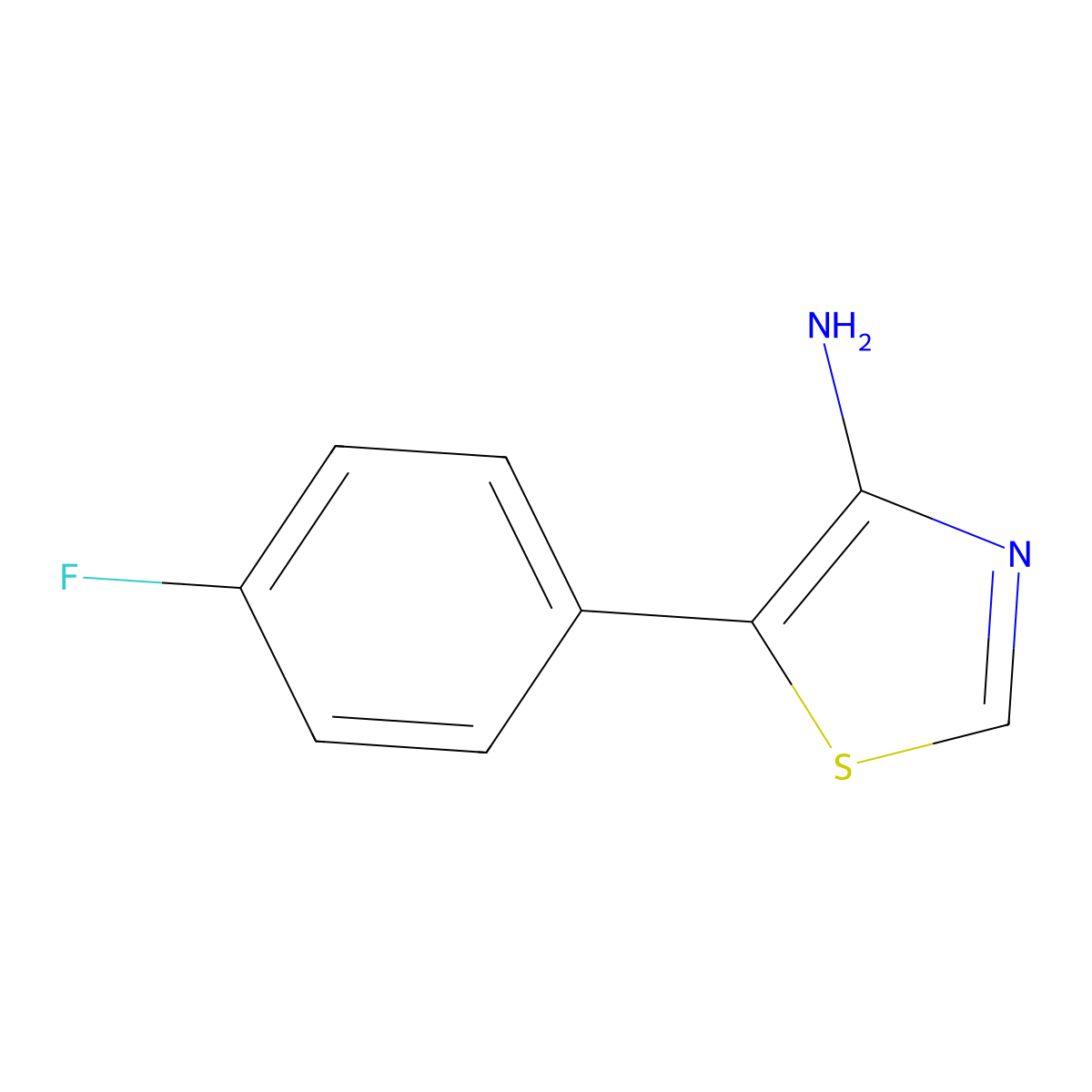4-Amino-5-(4-fluorophenyl)thiazole molecular structure, CAS 1368662-61-6