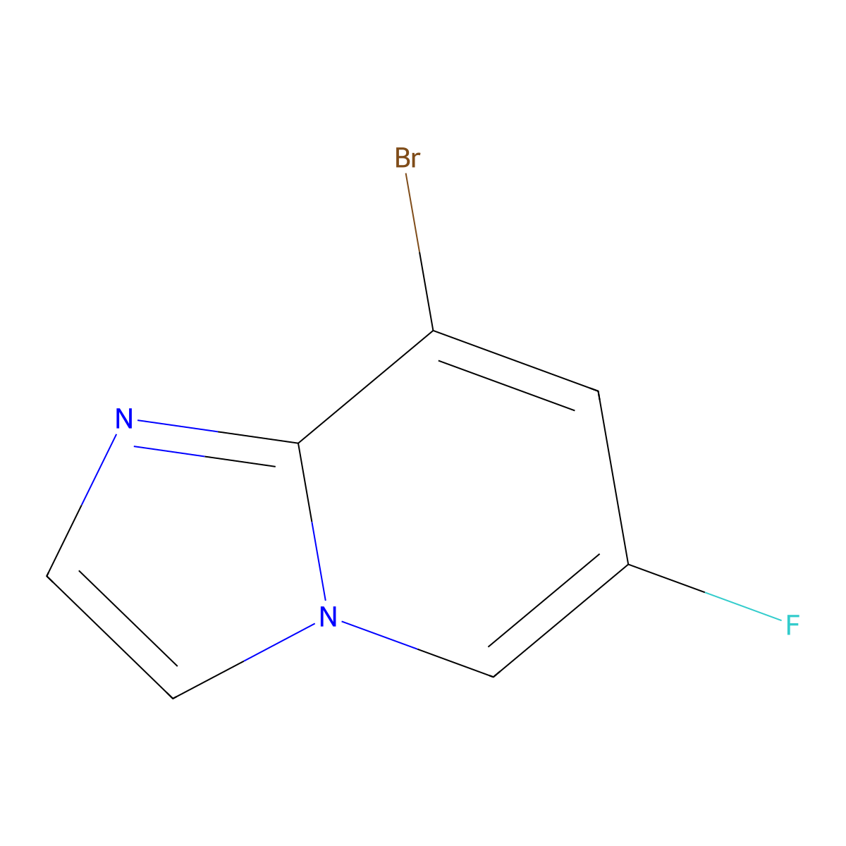 8-Bromo-6-fluoroimidazo[1,2-a]pyridine molecular structure, CAS 1368664-08-7