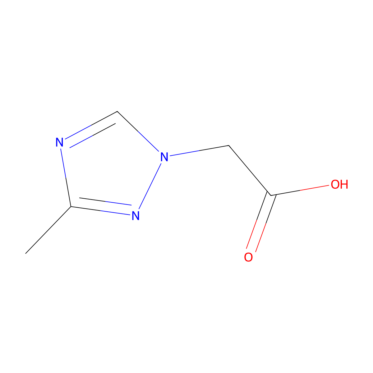 2-(3-Methyl-1H-1,2,4-triazol-1-yl)acetic acid molecular structure, CAS 1368670-34-1