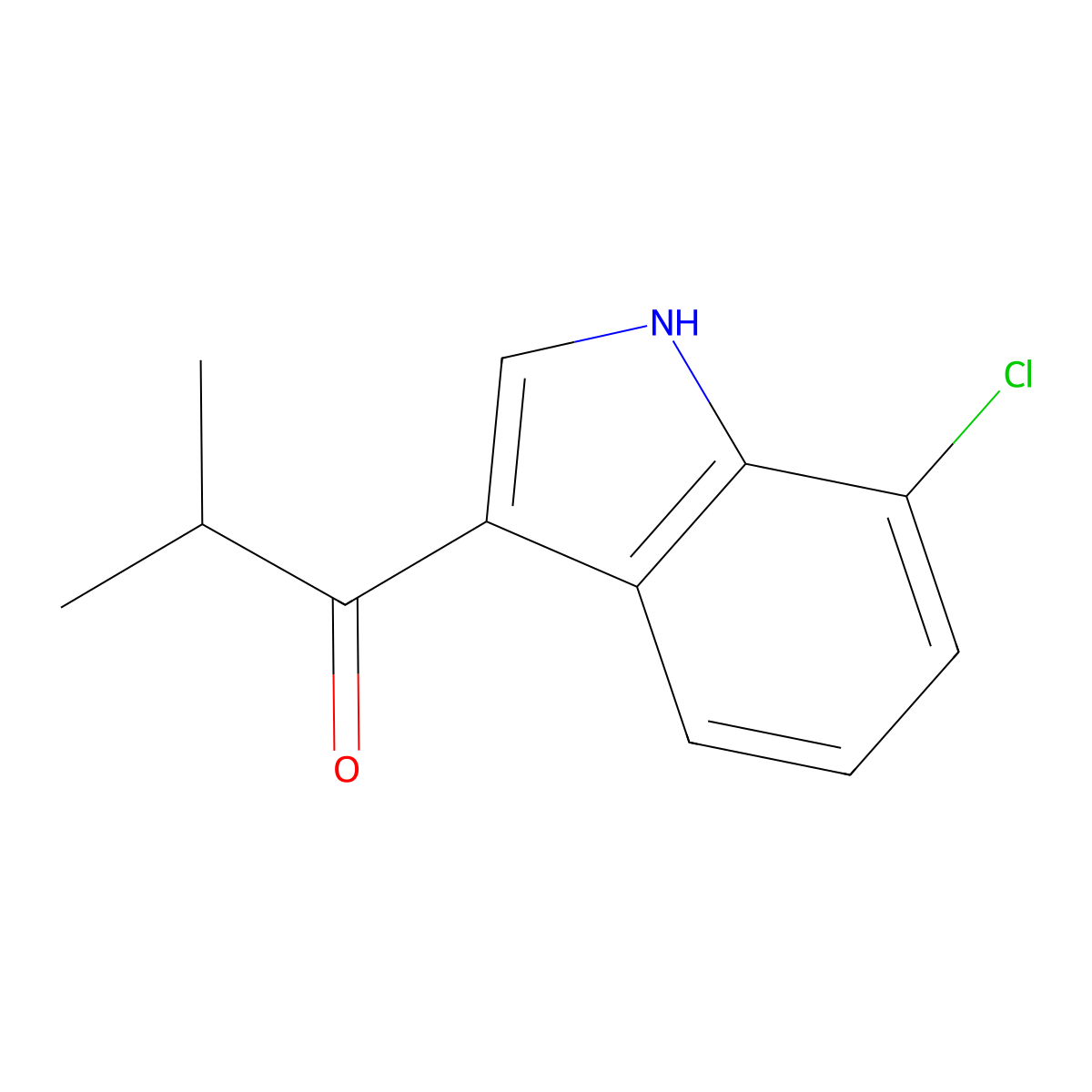 1-(7-chloro-1H-indol-3-yl)-2-methylpropan-1-one molecular structure, CAS 1368681-76-8