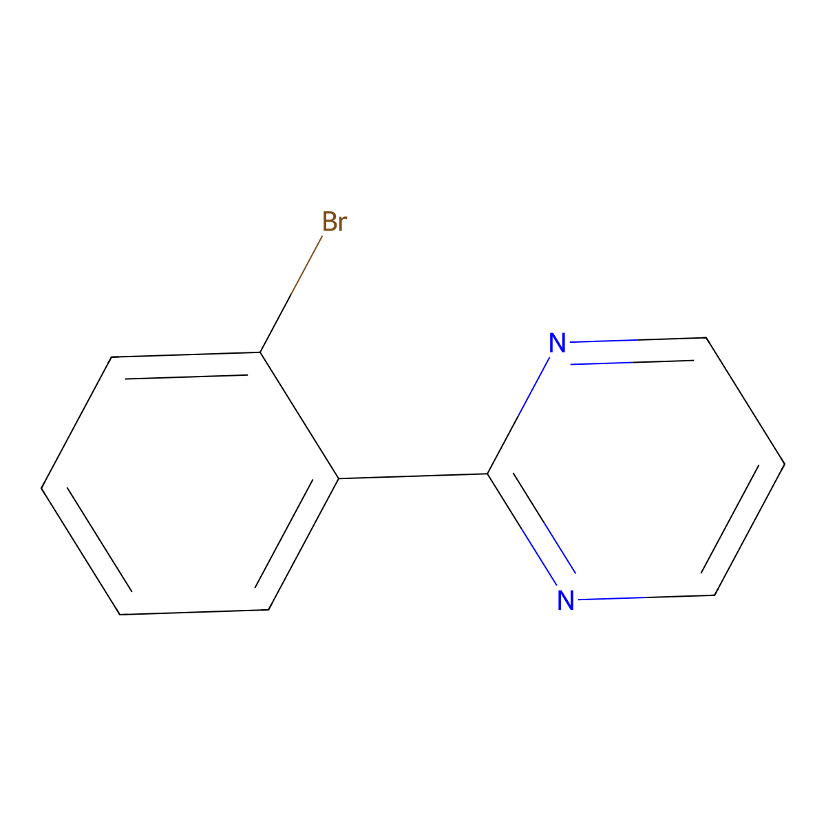 2-(2-Bromophenyl)pyrimidine molecular structure, CAS 1368686-37-6