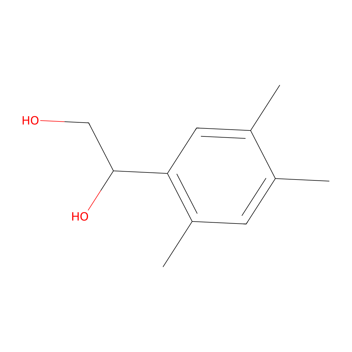 1-(2,4,5-Trimethylphenyl)ethane-1,2-diol molecular structure, CAS 1368689-23-9