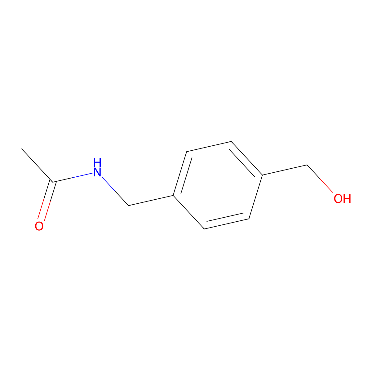 N-(4-(hydroxymethyl)benzyl)acetamide molecular structure, CAS 136869-07-3