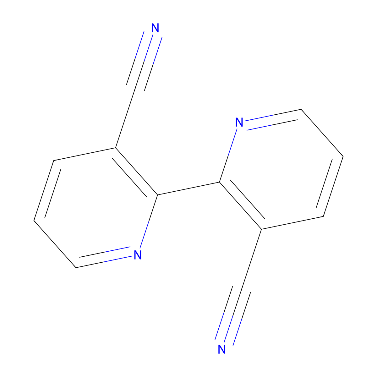 2,2'-Bipyridine-3,3'-dicarbonitrile molecular structure, CAS 136869-49-3