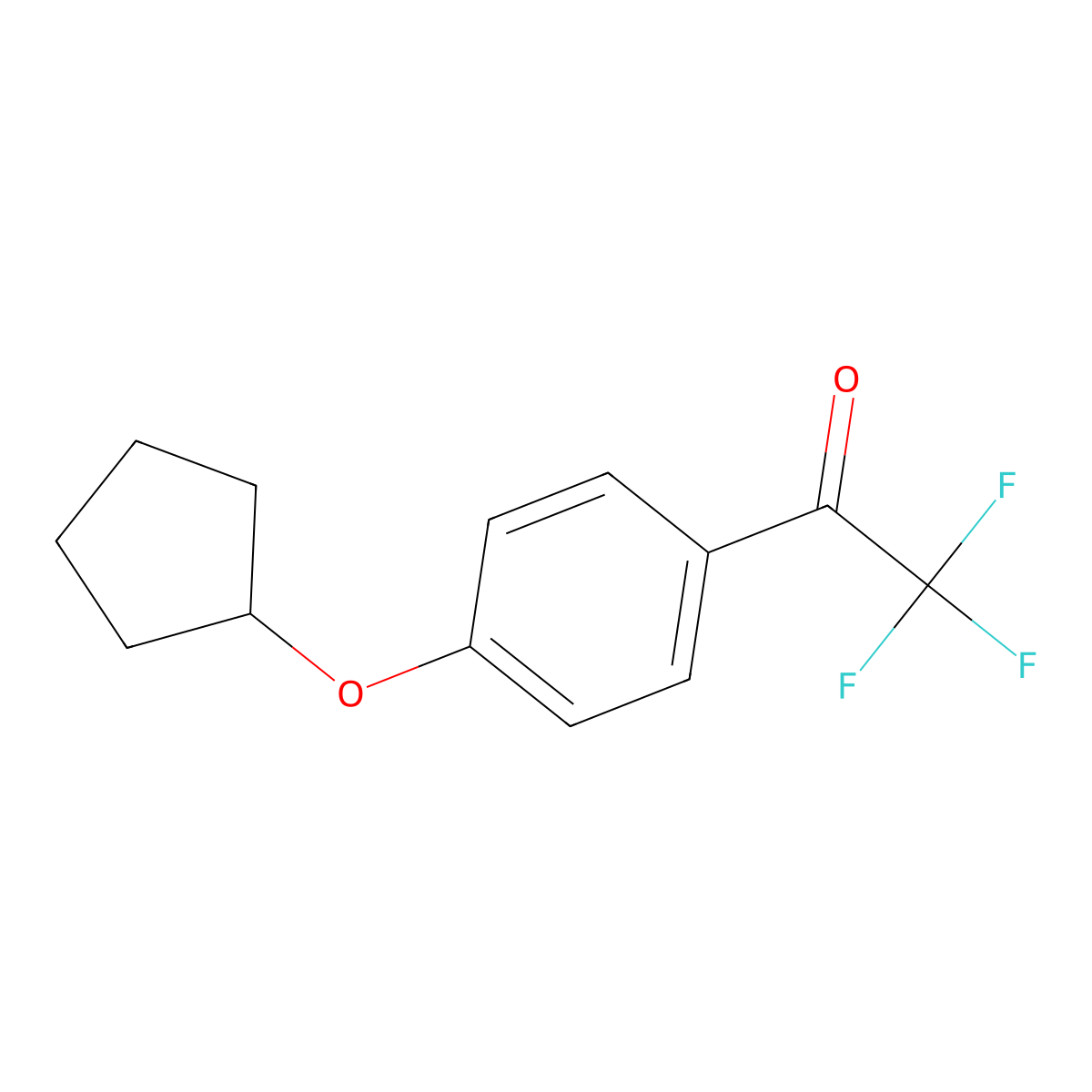 1-(4-(Cyclopentyloxy)phenyl)-2,2,2-trifluoroethanone molecular structure, CAS 1368690-10-1