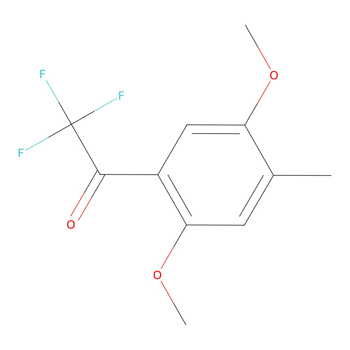 1-(2,5-Dimethoxy-4-methylphenyl)-2,2,2-trifluoroethanone molecular structure, CAS 1368690-61-2