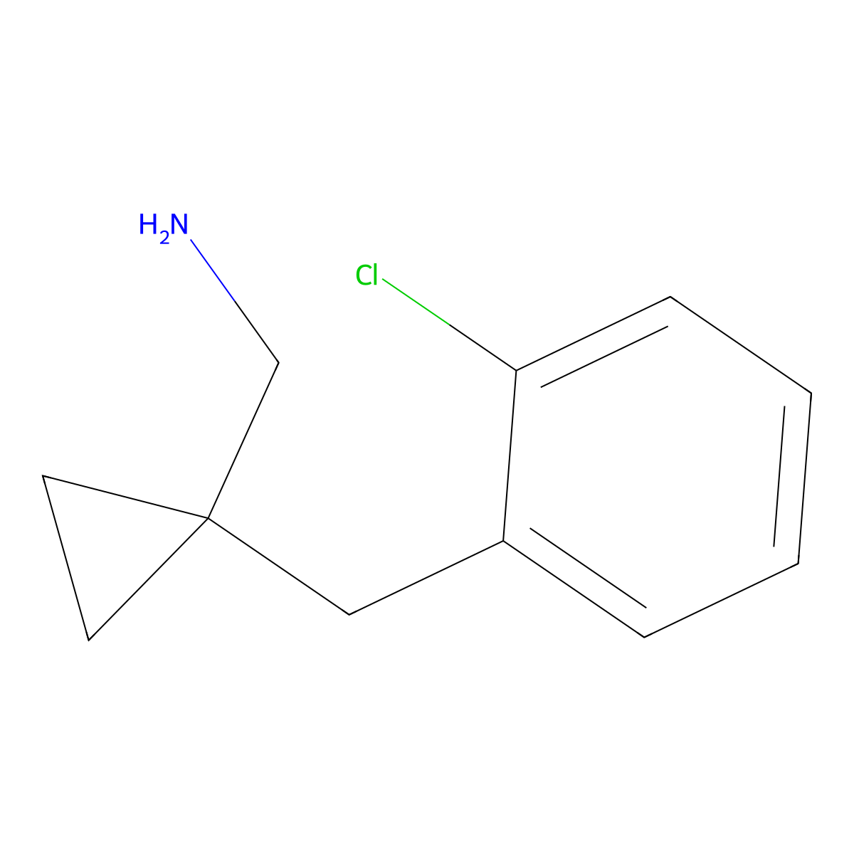 (1-(2-Chlorobenzyl)cyclopropyl)methanamine molecular structure, CAS 1368693-49-5