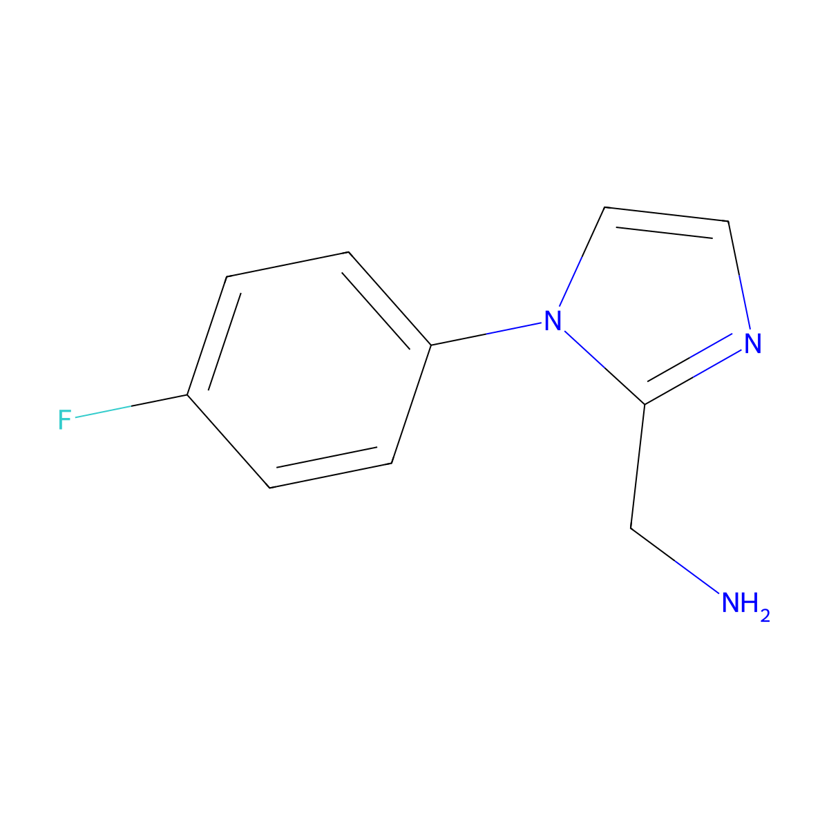 1-(4-Fluorophenyl)-1H-imidazole-2-methanamine molecular structure, CAS 1368697-83-9