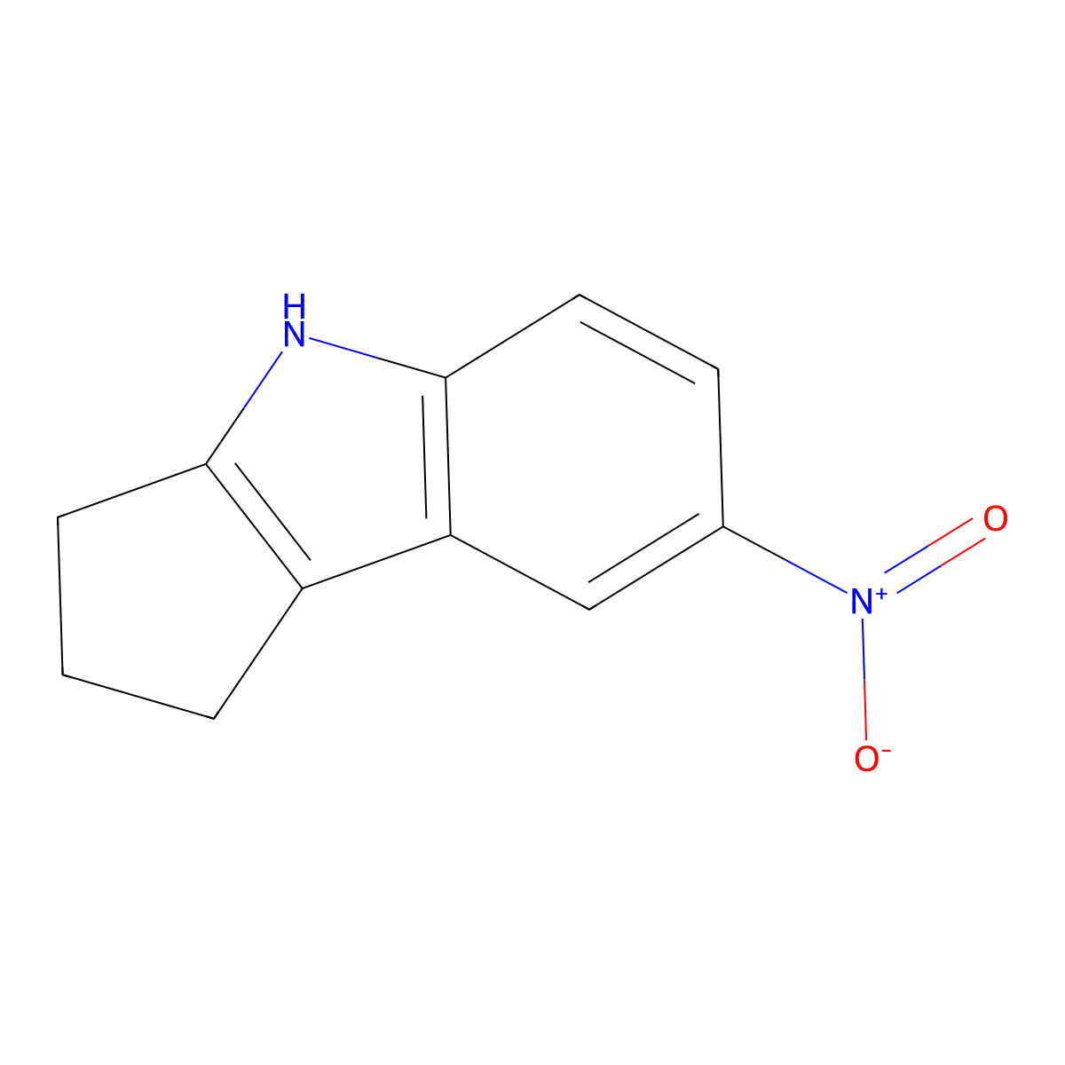 7-nitro-1H,2H,3H,4H-cyclopenta[b]indole molecular structure, CAS 13687-72-4