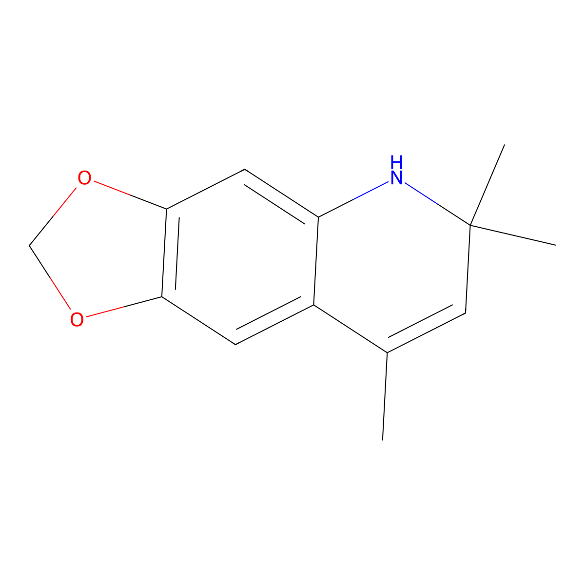 6,6,8-Trimethyl-5,6-dihydro[1,3]dioxolo[4,5-g]quinoline molecular structure, CAS 136870-77-4