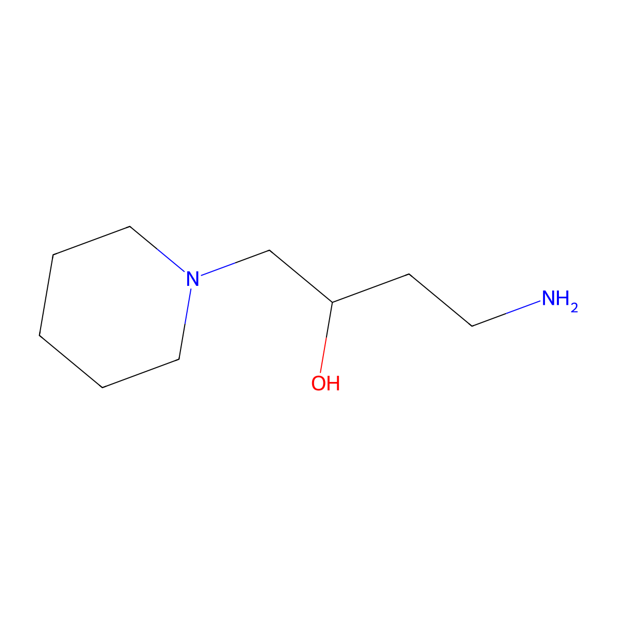 4-Amino-1-(piperidin-1-yl)butan-2-ol molecular structure, CAS 1368700-68-8