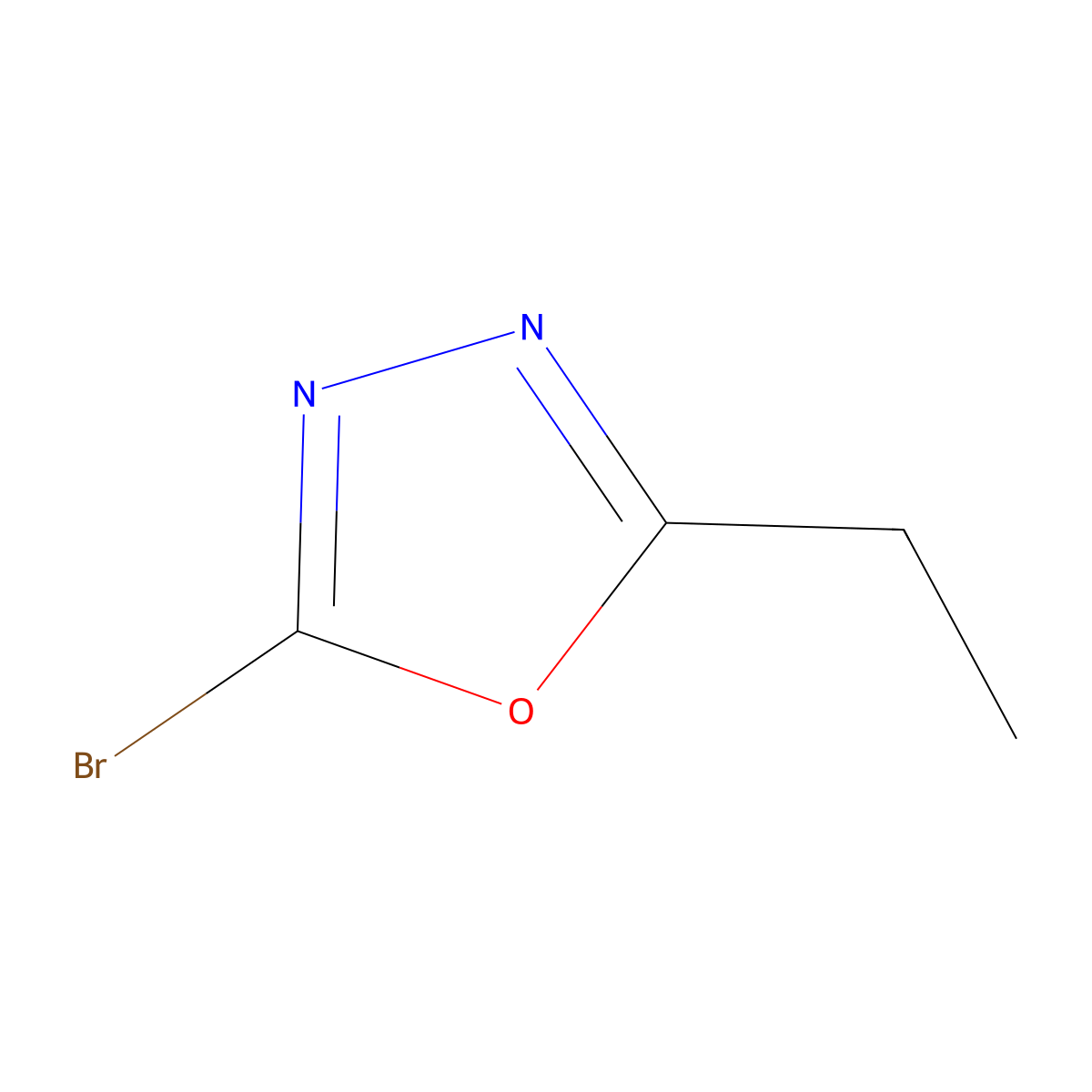 2-Bromo-5-ethyl-1,3,4-oxadiazole molecular structure, CAS 1368701-01-2