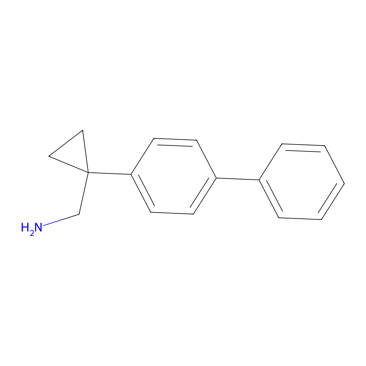 1-(4-Biphenylyl)cyclopropanemethanamine molecular structure, CAS 1368705-62-7