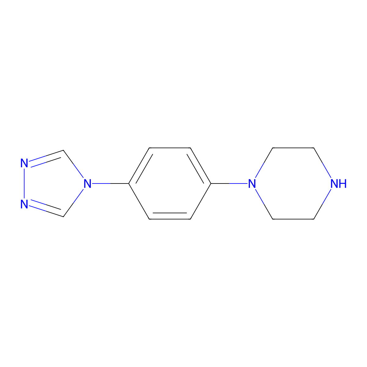1-[4-(4H-1,2,4-triazol-4-yl)phenyl]piperazine molecular structure, CAS 1368706-28-8