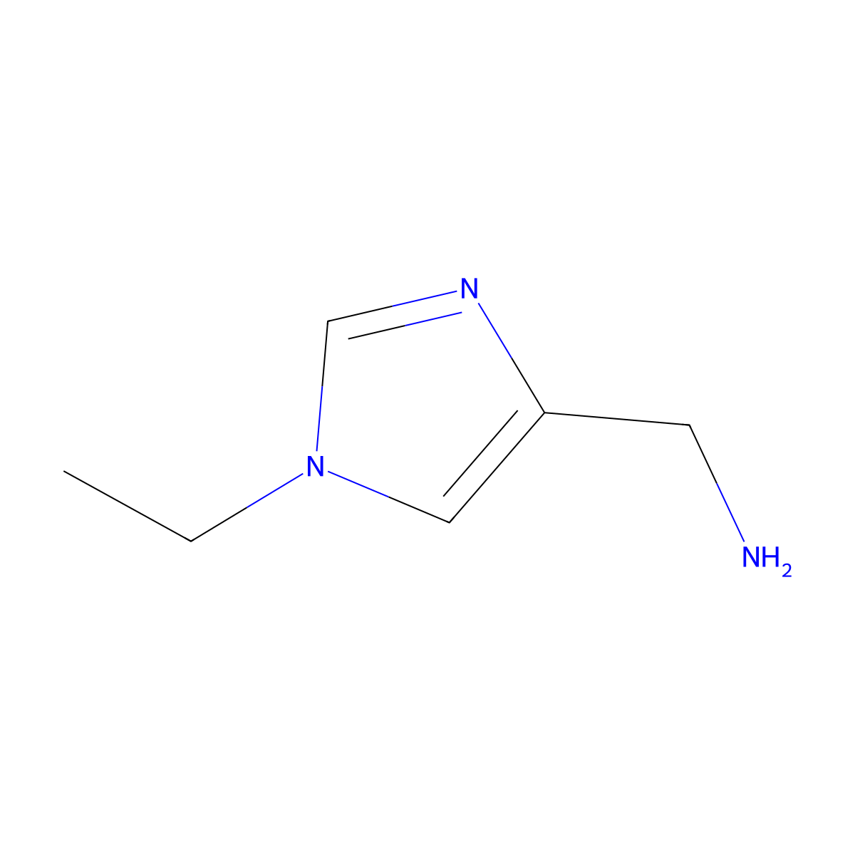 (1-ethyl-1H-imidazol-4-yl)methanamine molecular structure, CAS 1368710-15-9