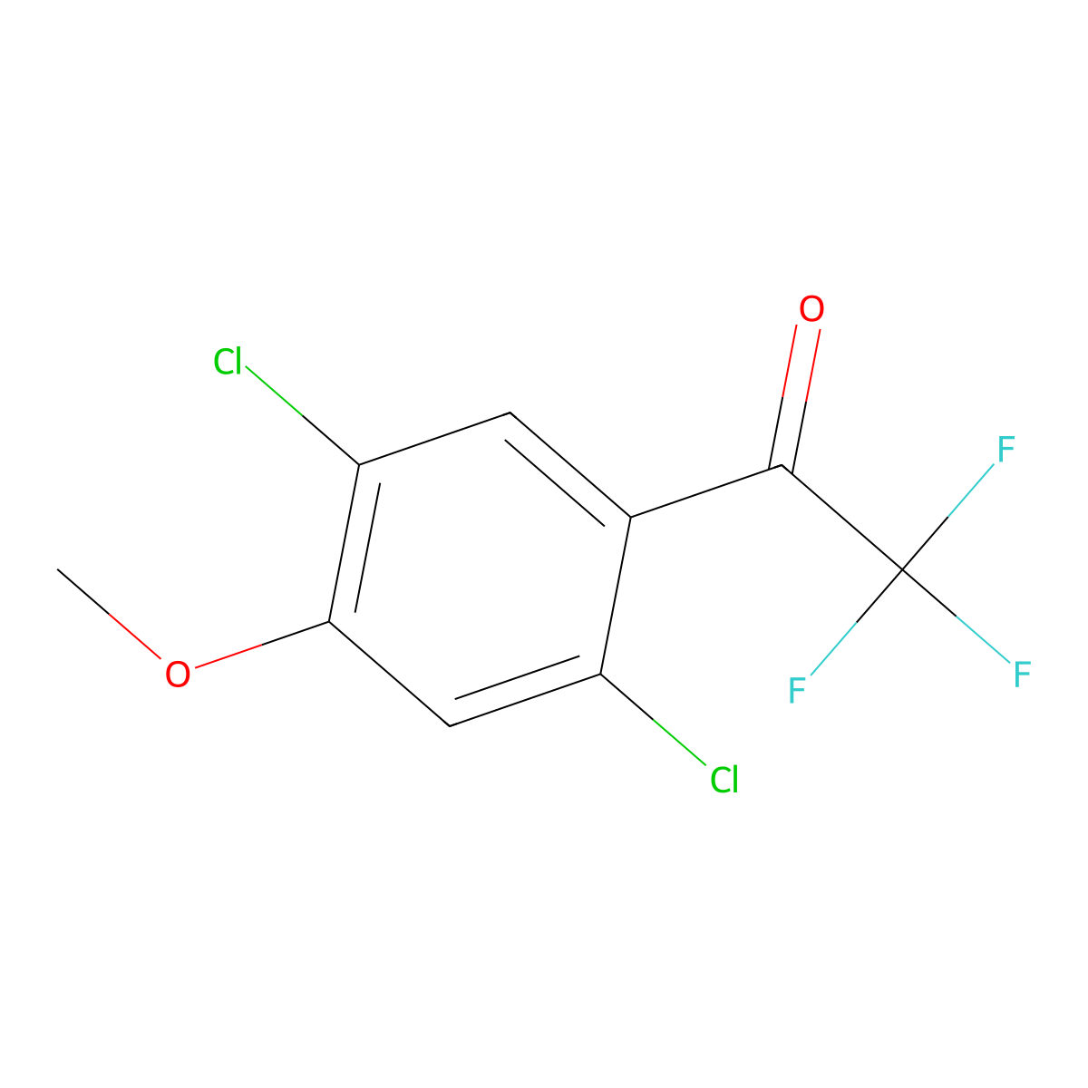 1-(2,5-Dichloro-4-methoxyphenyl)-2,2,2-trifluoroethanone molecular structure, CAS 1368710-25-1