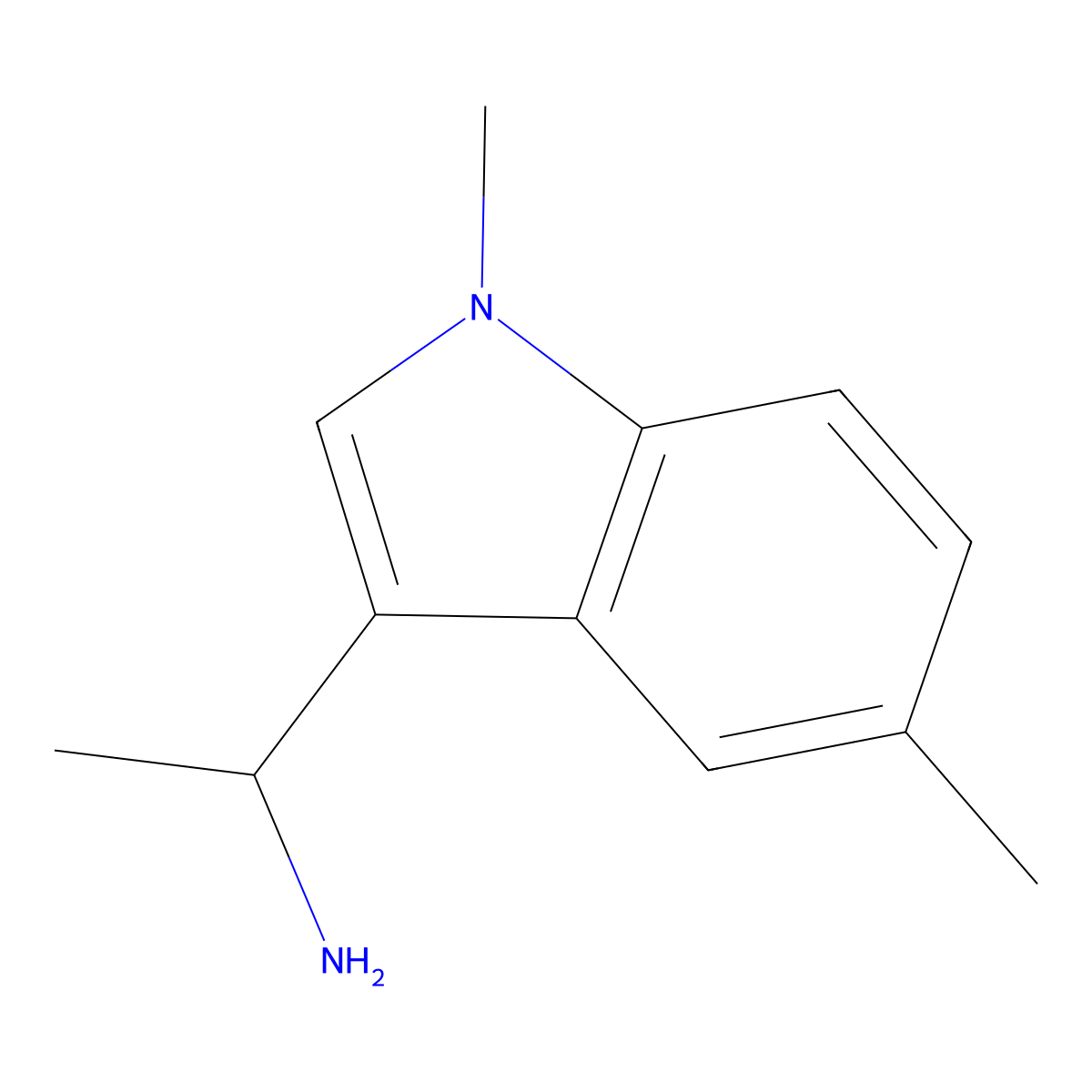 1-(1,5-Dimethyl-1H-indol-3-YL)ethan-1-amine molecular structure, CAS 1368712-08-6
