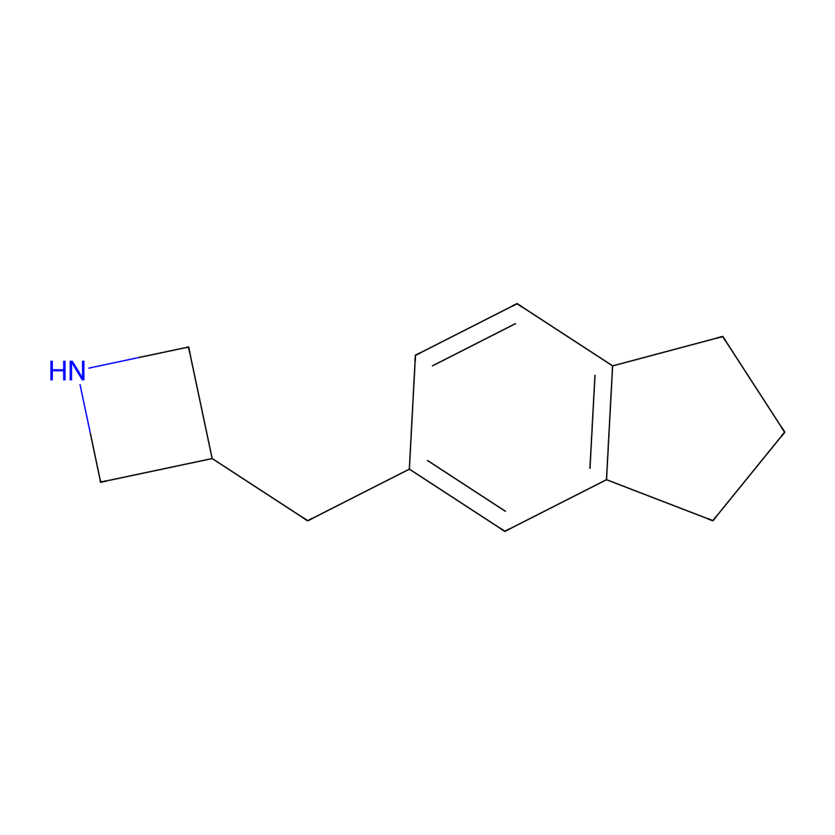 3-[(2,3-dihydro-1H-inden-5-yl)methyl]azetidine molecular structure, CAS 1368713-39-6