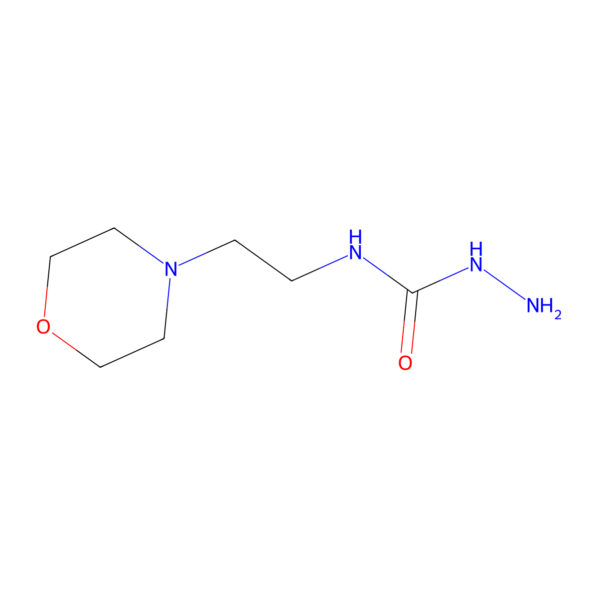 3-Amino-1-[2-(morpholin-4-yl)ethyl]urea molecular structure, CAS 1368713-55-6