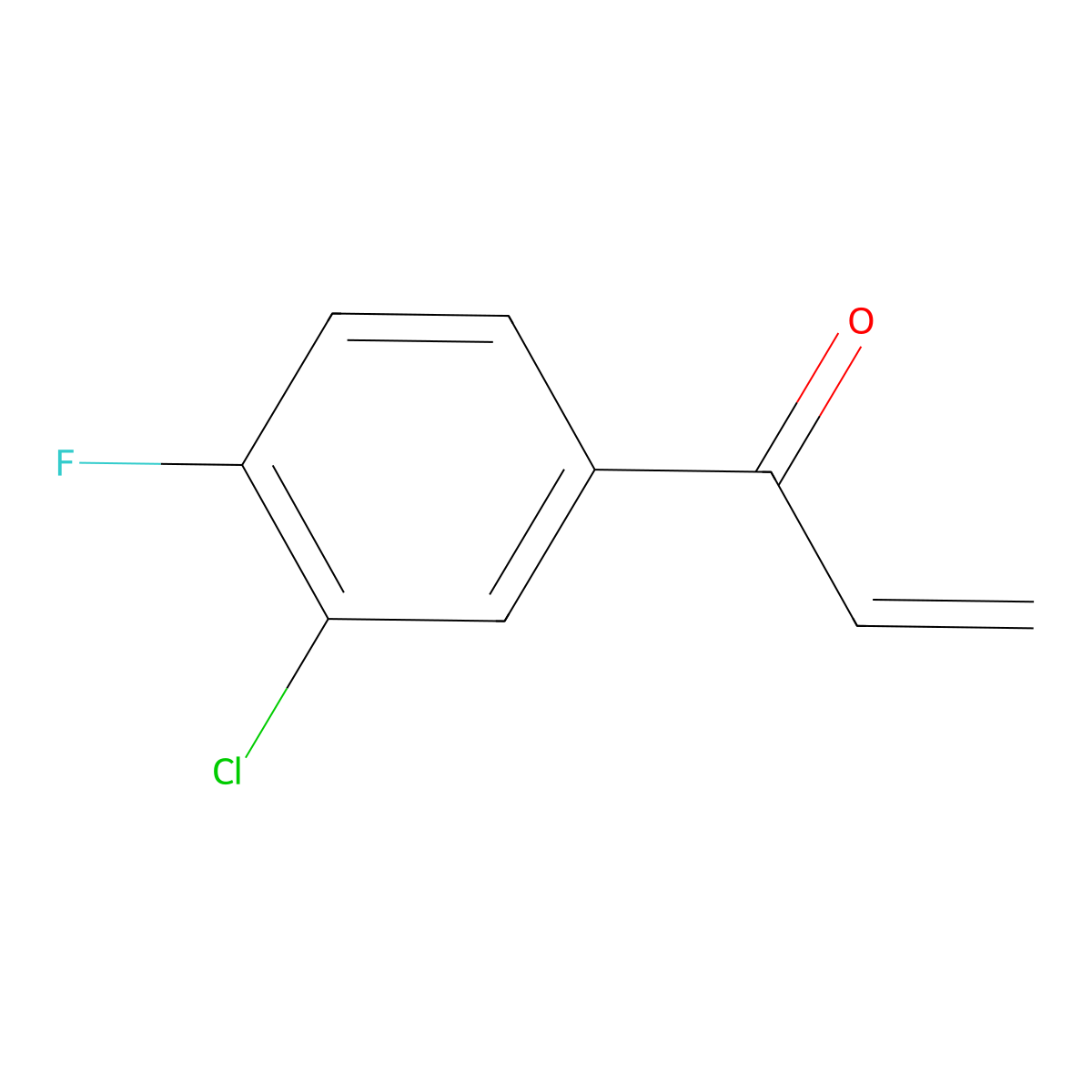 1-(3-Chloro-4-fluorophenyl)prop-2-en-1-one molecular structure, CAS 1368714-13-9