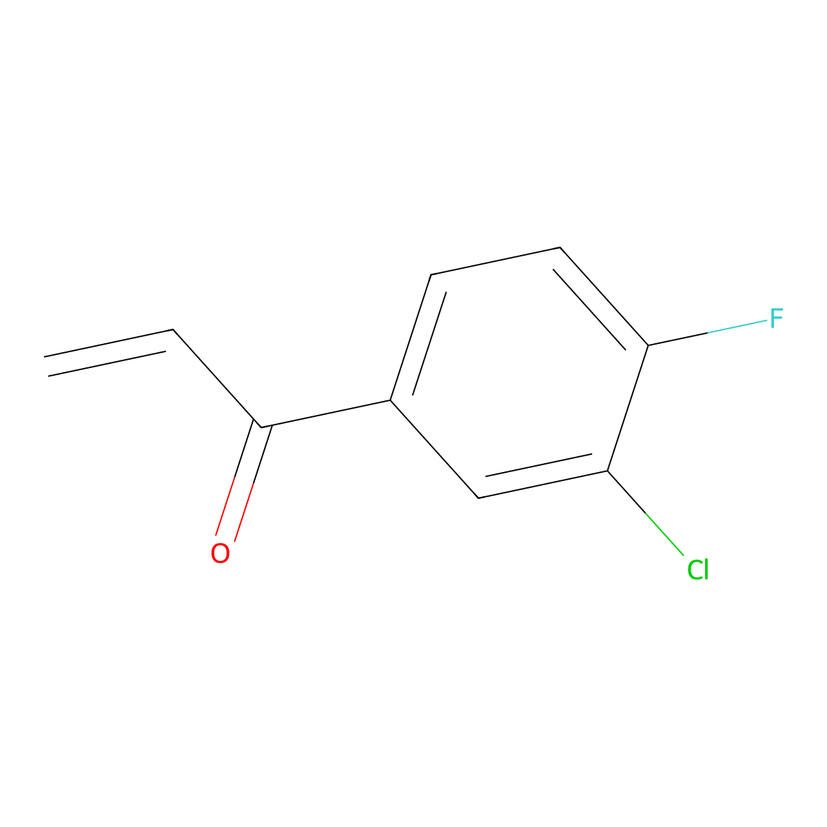 1-(3-Chloro-4-fluorophenyl)prop-2-en-1-one molecular structure, CAS 1368714-13-9