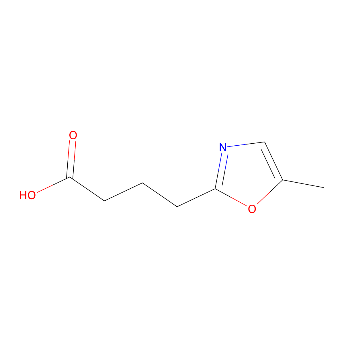 4-(5-Methyl-1,3-oxazol-2-yl)butanoic acid molecular structure, CAS 1368714-42-4