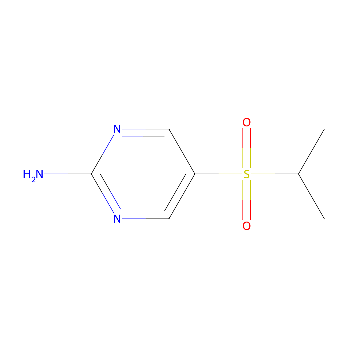 5-(Propane-2-sulfonyl)pyrimidin-2-amine molecular structure, CAS 1368715-56-3