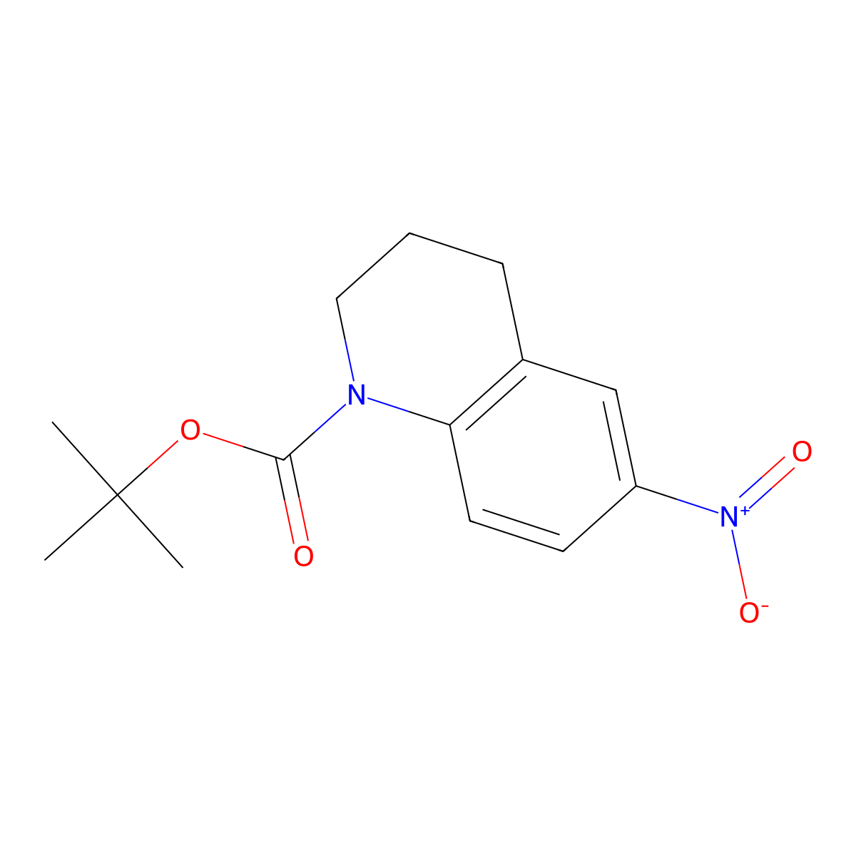 tert-Butyl 6-nitro-3,4-dihydroquinoline-1(2H)-carboxylate molecular structure, CAS 1368715-58-5
