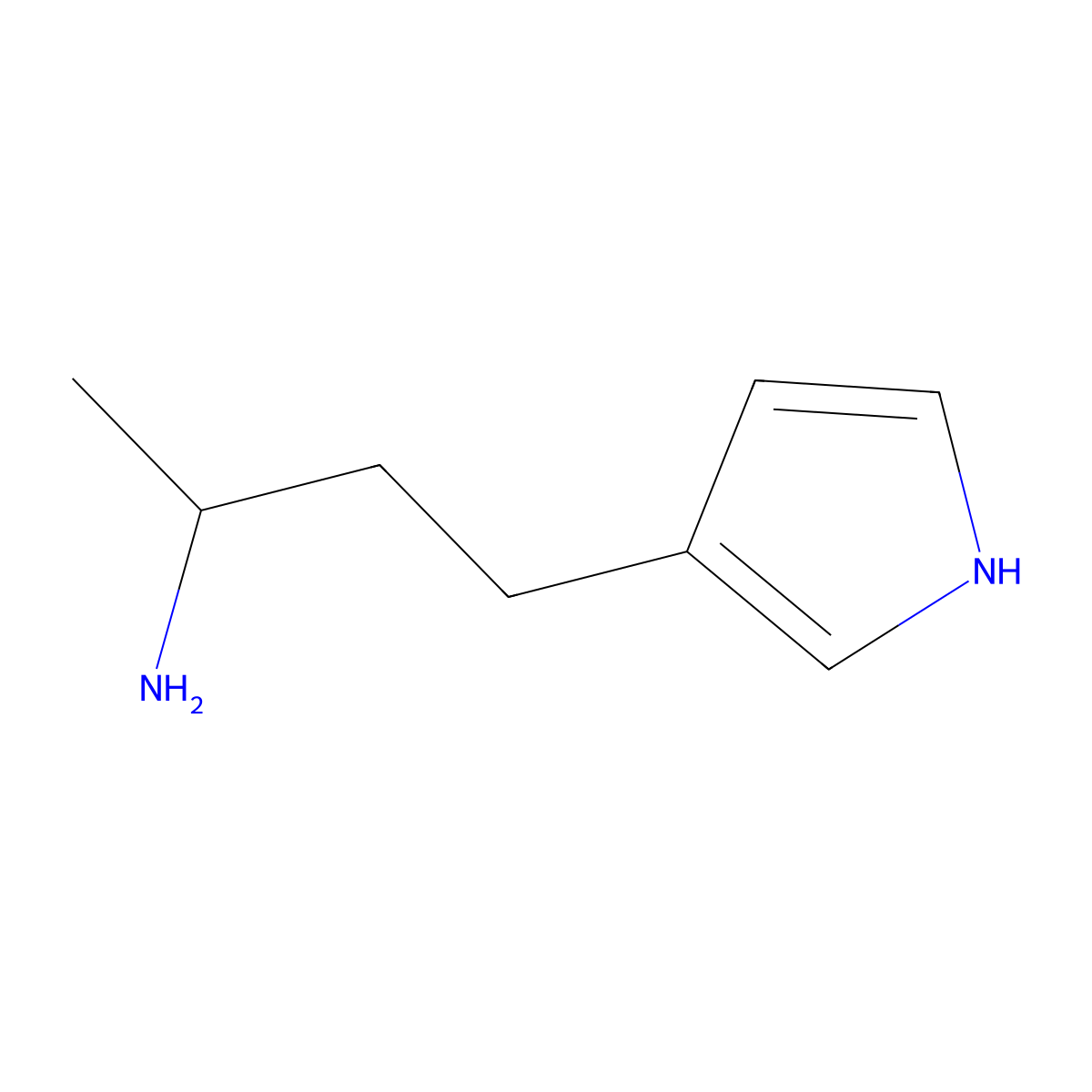 4-(1H-pyrrol-3-yl)butan-2-amine molecular structure, CAS 1368715-71-2