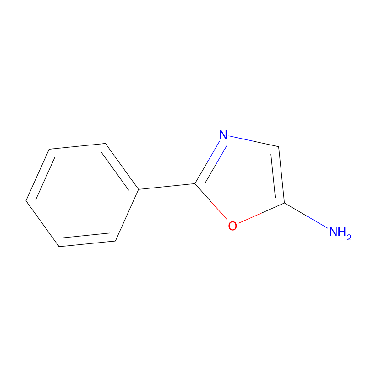 2-Phenyl-1,3-oxazol-5-amine molecular structure, CAS 1368717-89-8