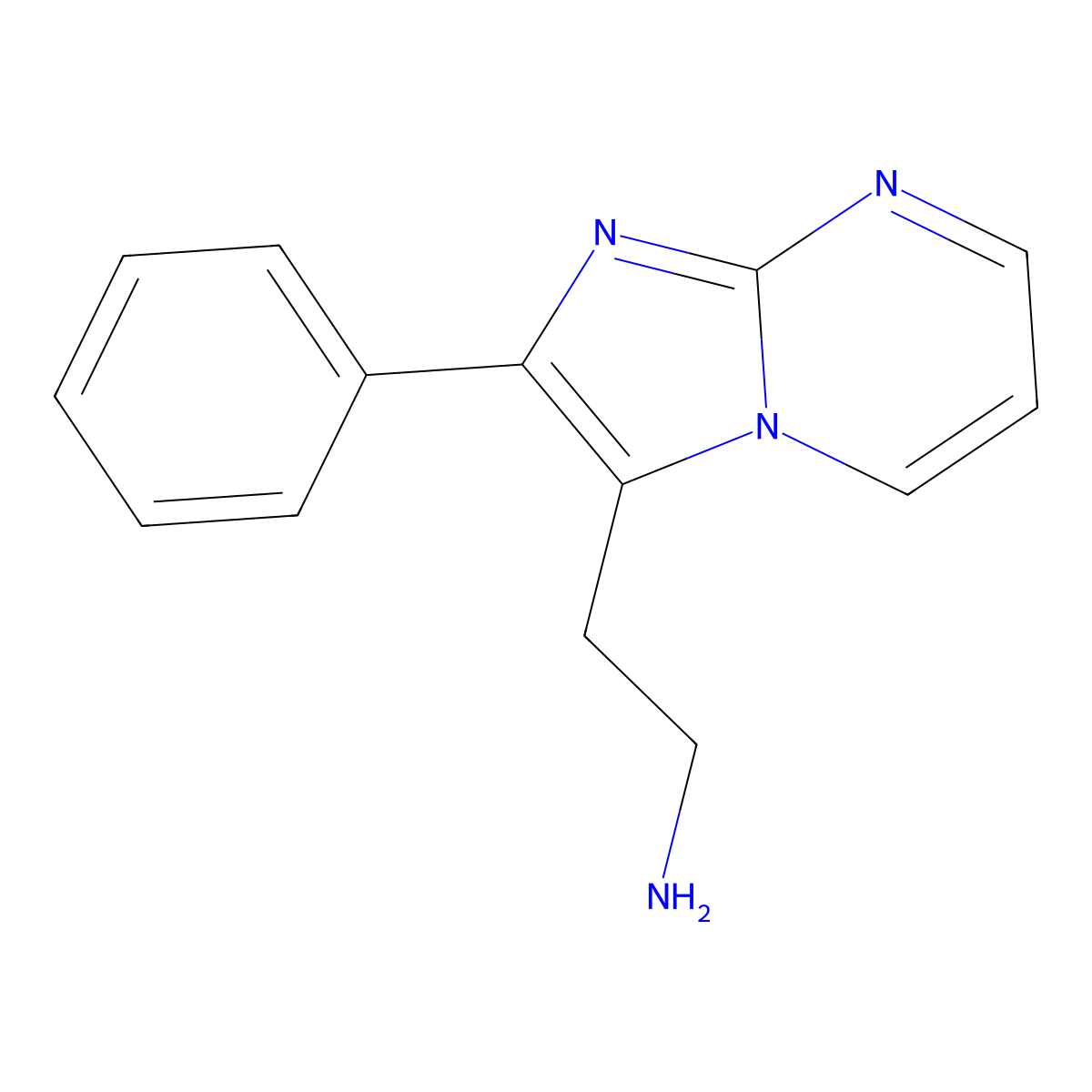 2-{2-Phenylimidazo[1,2-a]pyrimidin-3-yl}ethan-1-amine molecular structure, CAS 1368718-65-3