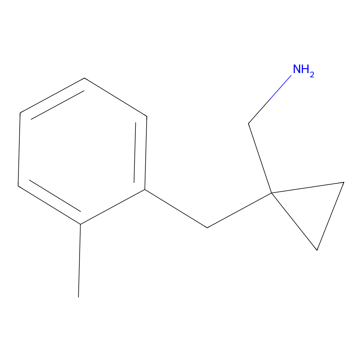 (1-(2-Methylbenzyl)cyclopropyl)methanamine molecular structure, CAS 1368719-02-1